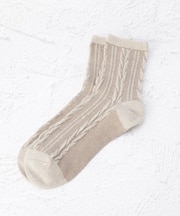 ◆スタイルムジ 逆スパ ヘリンボン クォーターソックス