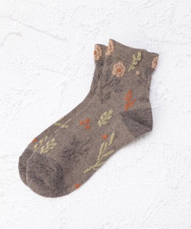 ◆あなたに優しい 草花 クォーターソックス