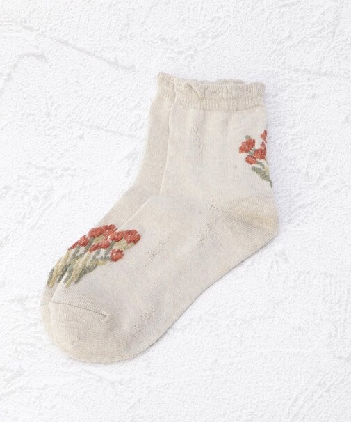 ◆あなたに優しい フラワー クォーターソックス