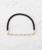 静電気 ヘアブレス パール調チェーン