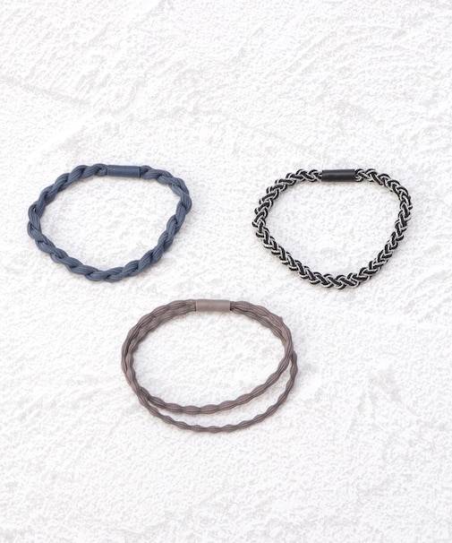 ◆静電気 ヘアゴム ねじねじ 3P