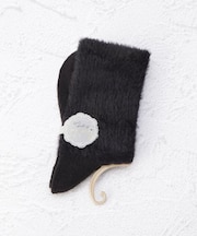 ◆フェザー切替 無地 クルーソックス