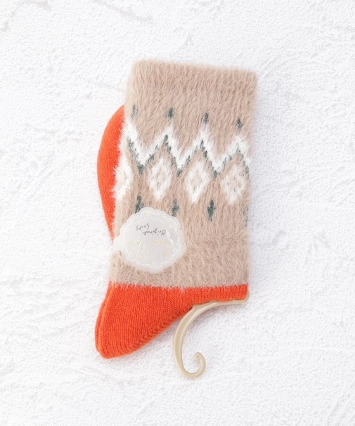 ◆フェザー切替 ノルディック クルーソックス