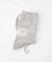 ◆ネップ無地 クルーソックス