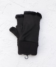 【あったか】ポリスエード無地グローブ 指無し