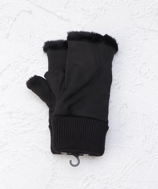 【あったか】ポリスエード無地グローブ 指無し