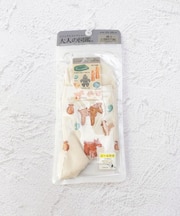 ◆大人の図鑑 木馬総柄 クルーソックス