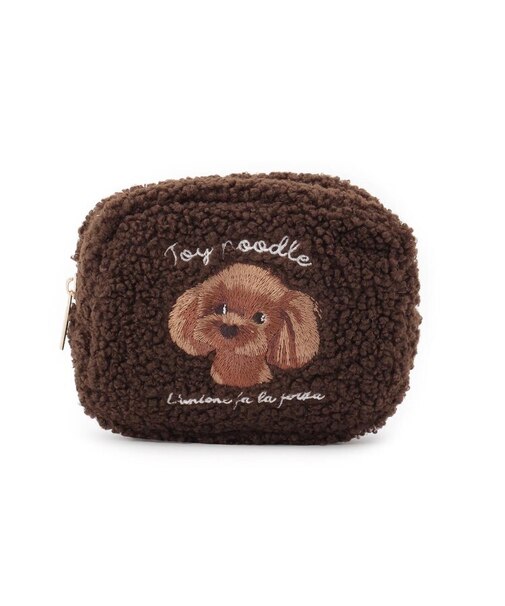 SE e.e.p.ボア刺繍ポーチ