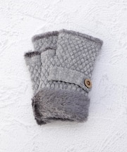 【あったか】裏モール手袋 ベルト 指無し