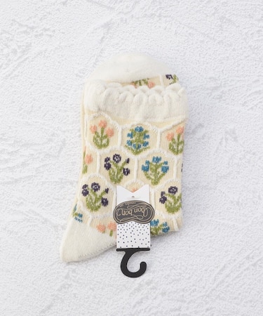 ◆bonbon 壁紙柄 クォーターソックス