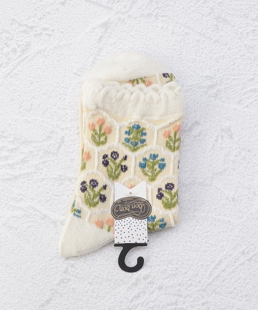 ◆bonbon 壁紙柄 クォーターソックス