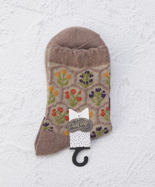 ◆bonbon 壁紙柄 クォーターソックス