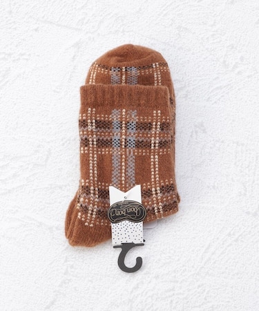 ◆bonbon エアリーニットチェック クォーターソックス