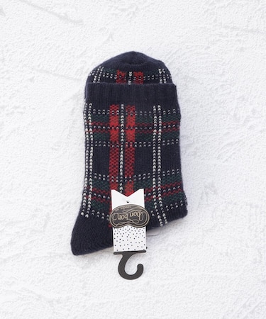 ◆bonbon エアリーニットチェック クォーターソックス