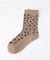 ◆ラテミルク Pレオパード柄 クルーソックス