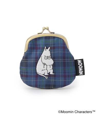 MOOMIN ミニがま口ポーチジャカードチェック