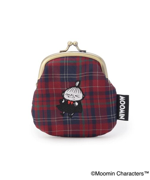 MOOMIN ミニがま口ポーチジャカードチェック