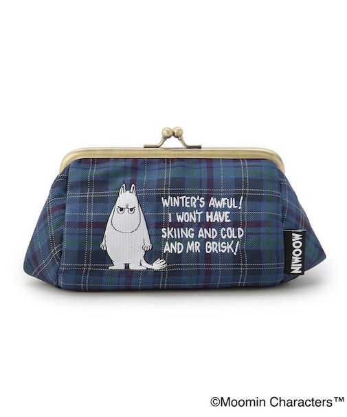 MOOMIN がま口ポーチ ジャカードチェック