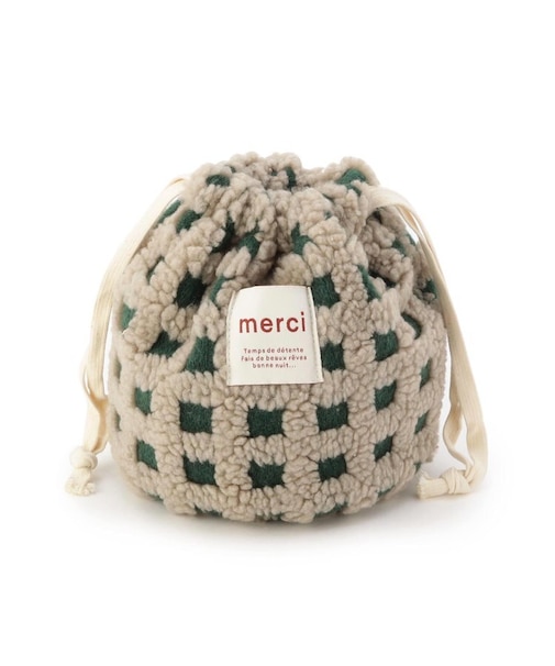 SE ボアチェック巾着