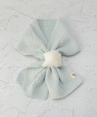 【ワンズテラスオリジナル/あったか】発熱ニットファー 差込マフラー