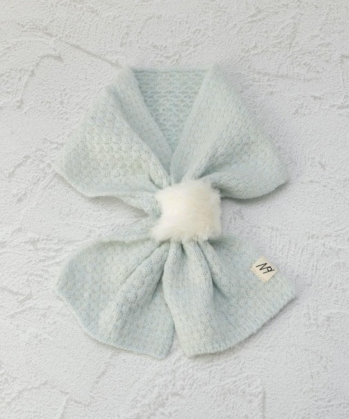 【ワンズテラスオリジナル/あったか】発熱ニットファー 差込マフラー