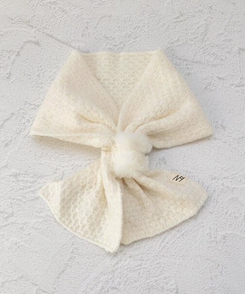 【ワンズテラスオリジナル/あったか】発熱ニットファー 差込マフラー