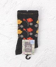 ◆ふわふわお花ロークルーソックス