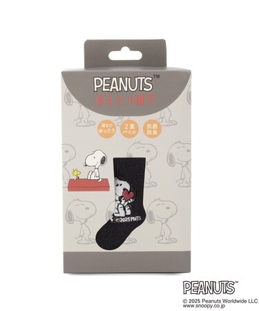【あったか】SNOOPY 冷取ソックス 2重編パイル