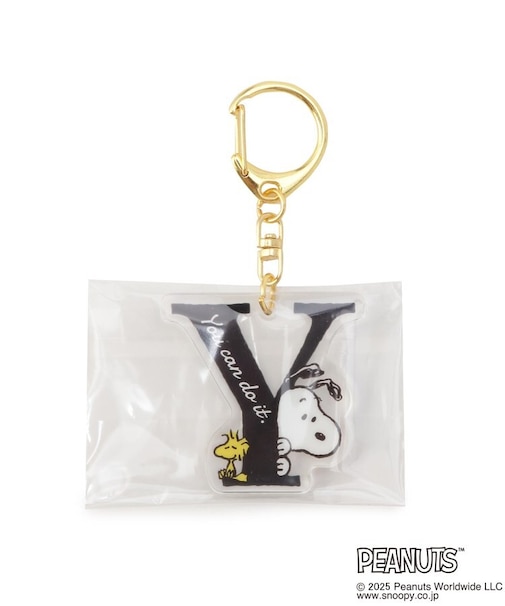 ◆SNOOPY イニシャルアクリルキーホルダー Y