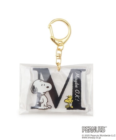 ◆SNOOPY イニシャルアクリルキーホルダー M