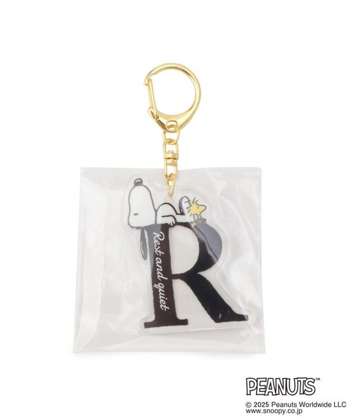 ◆SNOOPY イニシャルアクリルキーホルダー R