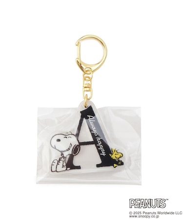 ◆SNOOPY イニシャルアクリルキーホルダー A