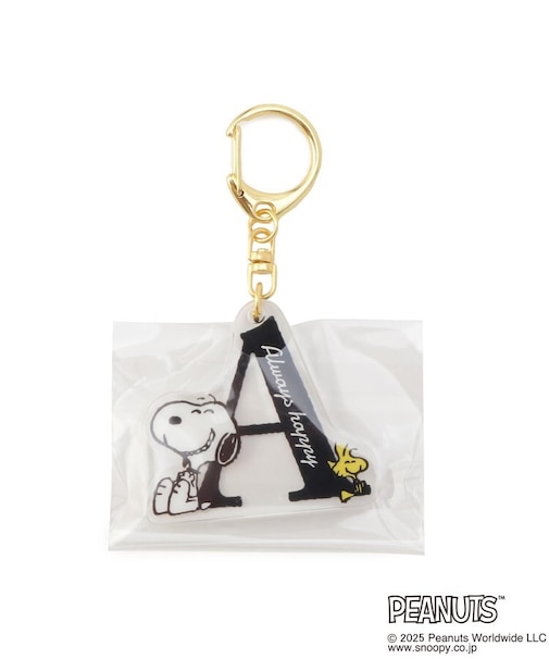 ◆SNOOPY イニシャルアクリルキーホルダー A