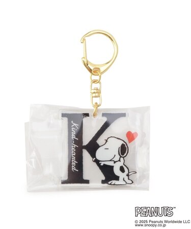 ◆SNOOPY イニシャルアクリルキーホルダー K
