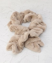 【あったか】フェイクファー ネジネジマフラー