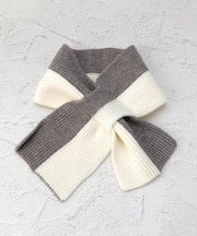 【あったか】バイカラー ミニマフラー