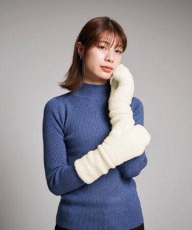 ファーもこ アームミトン 指無し