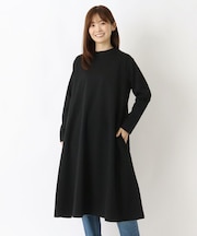 裏起毛ハイネックワンピース