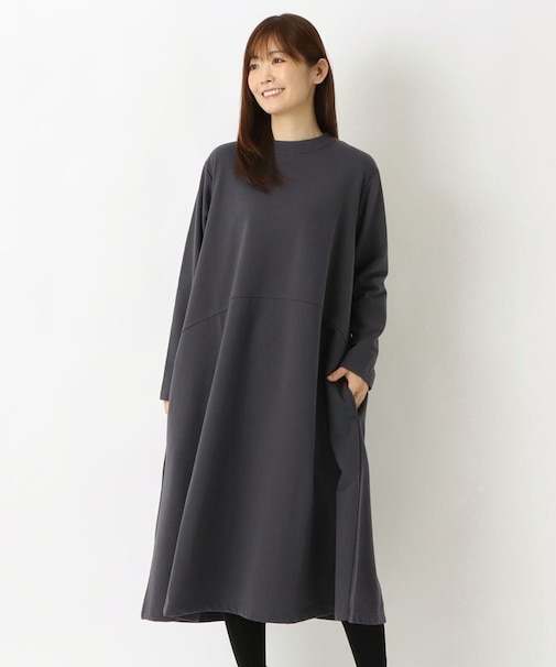 裏起毛ハイネックワンピース