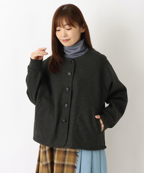 ウールライク 両面起毛ジャケット