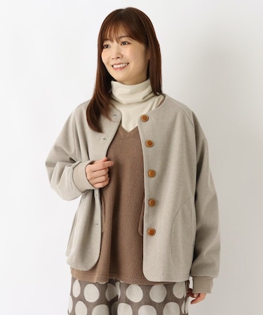 ウールライク 両面起毛ジャケット