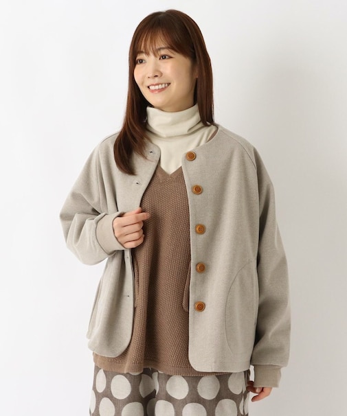 ウールライク 両面起毛ジャケット