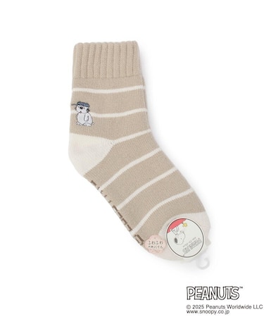 【あったか】SNOOPY オラフ刺繍 ホームソックス