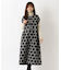 ドットジャカード フレンチスリーブワンピース
