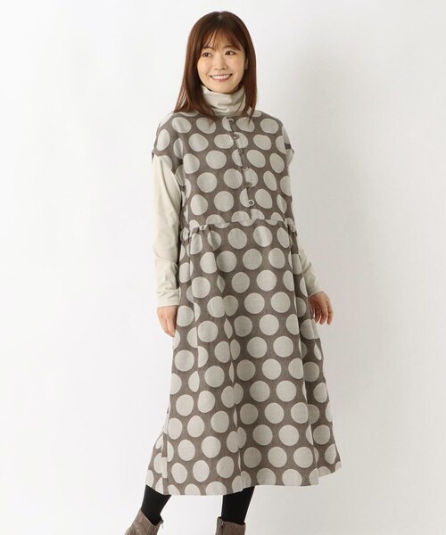 familia ドット柄 フレンチスリーブワンピース 160 familia ドット柄 フレンチスリーブワンピース 160