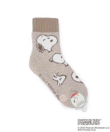 【あったか】SNOOPY MIX総柄 ホームソックス