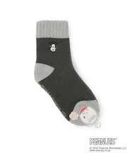 【あったか】SNOOPY 顔刺繍 ホームソックス