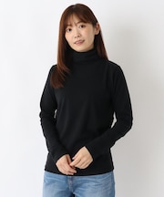 あったかスムース タートルネックプルオーバー
