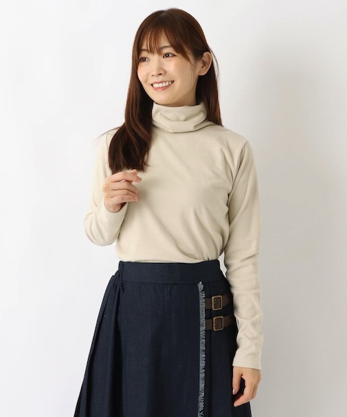 あったかスムース タートルネックプルオーバー
