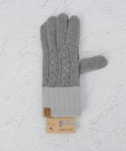 【あったか】配色切り替え ニットグローブ